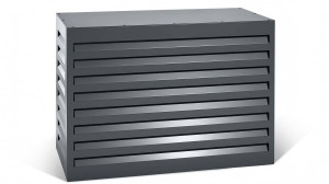 Varan Motors - SHWACC002-BL Cache climatisation en acier galvanisé anthracite 100x50x70cm – Cache groupe extérieur pompe à chaleur & clim