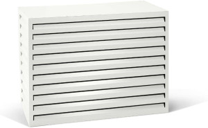 Varan Motors - SHWACC003-WH Cache climatisation en acier galvanisé blanc 110x55x80cm – Cache groupe extérieur pompe à chaleur & clim