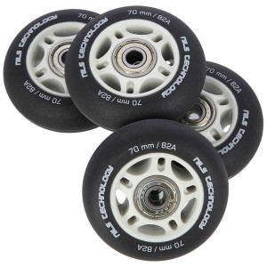 Zestaw pu 76x24 82a czarne matowe (4 szt.)+ łożyska abec-9 (8 szt.) nils extreme