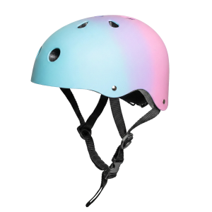 Kask rowerowy regulowany ochronny na rolki hulajnogę deskorolkę dla dzieci dorosłych 52-56 różowo miętowy