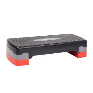 Step do aerobiku 2 stopniowy regulowany czarno-czerwony HMS AS003