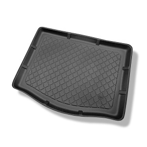Tapis de coffre adapté pour Ford Focus III Hayon (03.2011-08.2018) - bac de coffre - protection de coffre voiture - avec roue de secours à usage temp