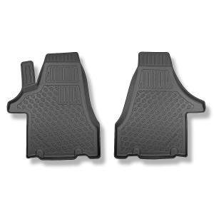 Tapis de sol en TPE adapté pour Volkswagen Multivan T5, T6, T6.1 Van (2003-2021) - empattement court et long - tapis de voiture - noir