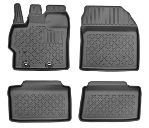 Tapis de sol en TPE adapté pour Mazda 2 IV (XP21) Hayon (2023-....) - tapis de voiture - noir