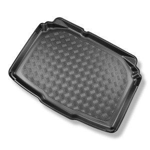 Tapis de coffre adapté pour Skoda Fabia IV Hayon (09.2021-....) - bac de coffre - protection de coffre voiture - coffre inférieur; sans / sous le pla