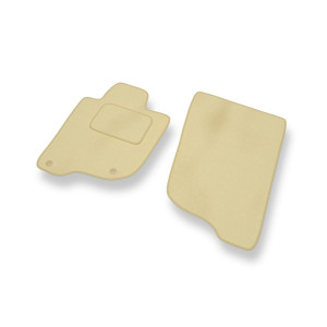 Tapis de Sol Velours adapté pour Mitsubishi L200 IV Pick-Up (2006-2015) - Premium tapis de voiture - beige
