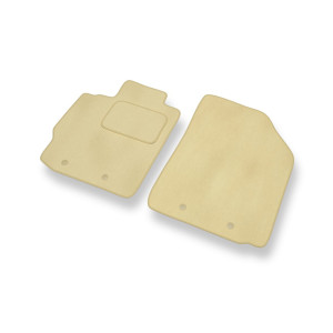 Tapis de Sol Velours adapté pour Toyota Yaris II Hayon, Berline (2005-2010) - Premium tapis de voiture - beige