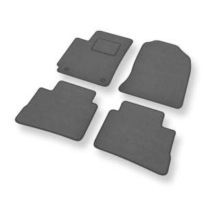 Tapis de Sol Velours adapté pour Hyundai Kona Crossover (2017-2023) - Premium tapis de voiture - gris