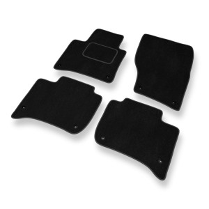 Tapis de Sol Velours adapté pour Volkswagen Touareg II SUV (2010-2018) - Premium tapis de voiture - noir