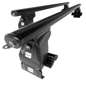 Barres de toit en aluminium adapté pour Peugeot 1007 Monospace (2005-2009) - Porte-Bagages de Voiture noir - toit normal