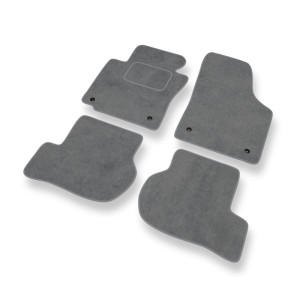 Tapis de Sol Velours adapté pour Volkswagen Scirocco III Coupé (2008-2014) - Premium tapis de voiture - gris