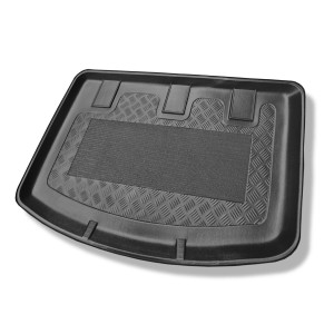 Tapis de coffre adapté pour Kia Rio III UB Hayon (08.2011-01.2017) - bac de coffre - protection de coffre voiture - coffre supérieur, XL avec rangeme
