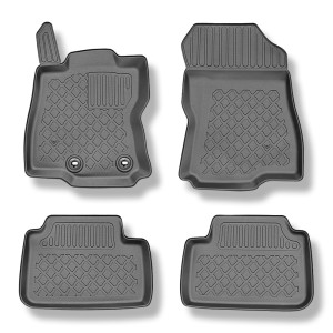 Tapis de sol en TPE adapté pour Subaru Forester VI SUV (11.2024-....) - tapis de voiture - noir
