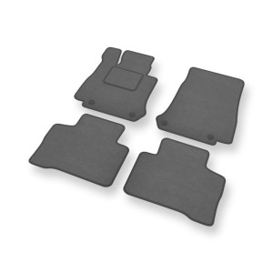 Tapis de Sol Velours adapté pour Mercedes-Benz GLC C253 SUV, Coupé (2015-2022) - Premium tapis de voiture - gris
