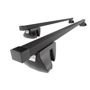Barres de toit en acier adapté pour Volkswagen Jetta mk IV SW (1998-2010) - Porte-Bagages de Voiture noir - rails