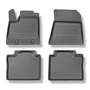 Tapis de sol en TPE adapté pour Renault Espace VI SUV (04.2023-....) - sans la troisième rangée de sièges - tapis de voiture - noir