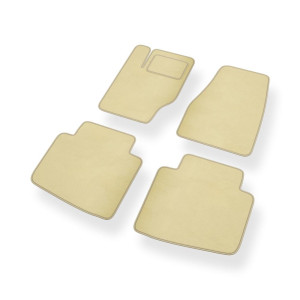 Tapis de Sol Velours adapté pour Jeep Grand Cherokee III SUV (2004-2010) - Premium tapis de voiture - beige