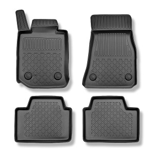 Tapis de sol en TPE adapté pour BMW 3 G20, G21, G80 Touring, Berline (03.2019-....) - aussi pour la version hybride - tapis de voiture - noir