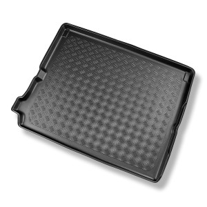 Tapis de coffre adapté pour Peugeot 5008 II SUV (07.2017-2024) - bac de coffre - protection de coffre voiture - 7 places; 3me rangée abaissée