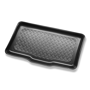 Tapis de coffre adapté pour Fiat Panda III Hayon (03.2012-2024) - bac de coffre - protection de coffre voiture - coffre inférieur