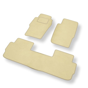 Tapis de Sol Velours adapté pour Nissan Patrol GR SUV (1998-2010) 5 portes - Premium tapis de voiture - beige