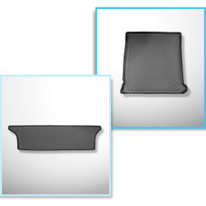 Kit tapis de coffre et tapis de voiture TPE pour: Seat Alhambra I Van (1995-08.2010) - 7 places;3ème rangée de sièges retirées