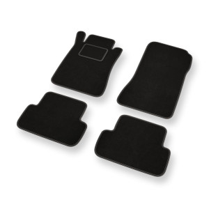 Tapis de Sol Velours adapté pour Mercedes-Benz CLK II W209 Coupé, Cabriolet (2002-2009) - Premium tapis de voiture - noir