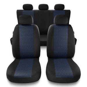 Housses de siège adaptées pour Fiat 500X (2014-2024) - housse siege voiture universelles - couverture siege - PF-BL