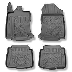 Tapis de sol en TPE adapté pour Subaru Outback VI Break (05.2021-....) - tapis de voiture - noir