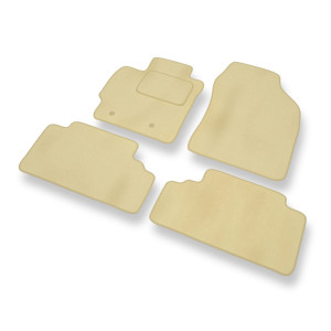 Tapis de Sol Velours adapté pour Toyota Auris I Hayon (2007-2012) - Premium tapis de voiture - beige