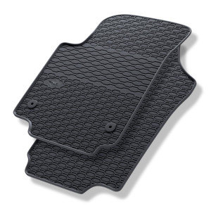 Tapis de sol en caoutchouc adapté pour Skoda Citigo Hayon (2011-2020) - tapis de voiture - noir - 2 pcs.
