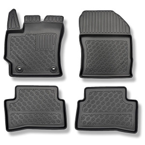 Tapis de sol en TPE adapté pour Toyota Corolla XII Hayon (02.2019-....) - aussi pour la version hybride - tapis de voiture - noir