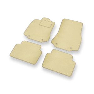Tapis de Sol Velours adapté pour Jaguar XF I Berline, Sportbrake (2008-2015) - Premium tapis de voiture - beige