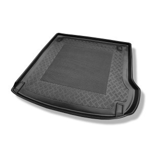 Tapis de coffre adapté pour Hyundai Santa Fe II CM SUV (04.2006-08.2012) - bac de coffre - protection de coffre voiture - 7 places; 3me rangée abaiss