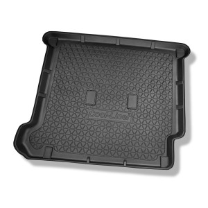 Tapis de coffre adapté pour Nissan NV200 Van (01.2010-02.2019) - bac de coffre - protection de coffre voiture - 5/7 places ; avec climatisation en ar