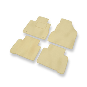 Tapis de Sol Velours adapté pour Nissan Murano II SUV (2009-2015) - Premium tapis de voiture - beige