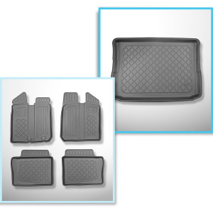 Kit tapis de coffre et tapis de voiture TPE pour: Dacia Spring BBG SUV (03.2021-2024)