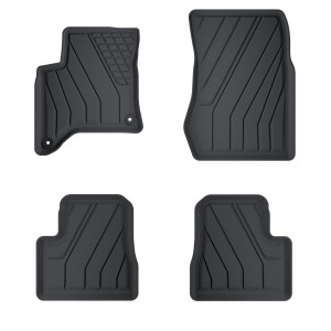 Tapis de sol en TPE adapté pour Peugeot 208 II Hybrid Hayon (2024-....) - tapis de voiture - noir