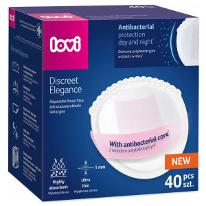 Lovi wkładki laktacyjne jednorazowe discreet elegance premium 40 sztuk