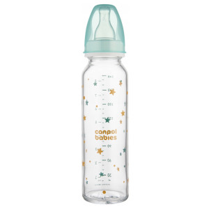 Canpol butelka do karmienia niemowląt szklana 240ml 12m+