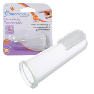 Dreambaby pierwsza silikonowa szczoteczka do zębów dla niemowląt na palec