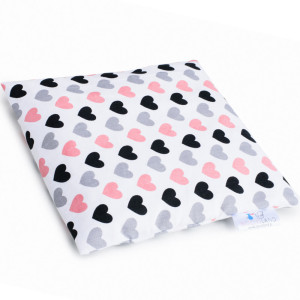 Bocioland termofor z pestek wiśni 20x20cm pastelowe serca