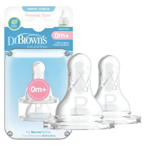 Dr. brown's smoczek do butelki standard poziom preemie - dla wcześniaków 2 sztuki