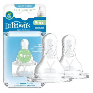 Dr. brown's smoczek do butelki standard poziom y 9+ miesięcy 2 sztuki