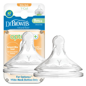 Dr. brown's smoczek do butelki szeroka szyjka options+ poziom y 2 sztuki org opak