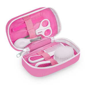 Akuku zestaw manicure z etui kolor różowy