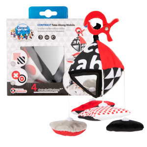 Canpol kontrastowa karuzelka podróżna do wózka / fotelika sensory toys