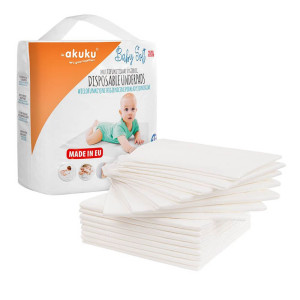 Akuku podkład jednorazowy 40x60cm baby soft 15 sztuk