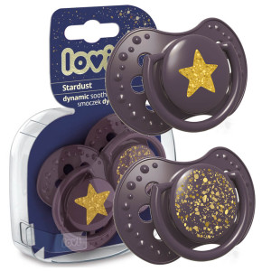Lovi smoczek uspokajający stardust violet 2 sztuki