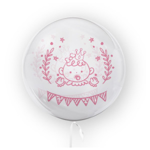 Tuban balon na roczek, urodziny, baby shower dziewczynka 45cm